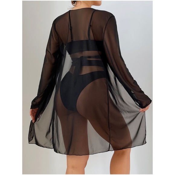 Black Wrap Cheeky bottom Bikini Cover up set - Picture 4 of 4